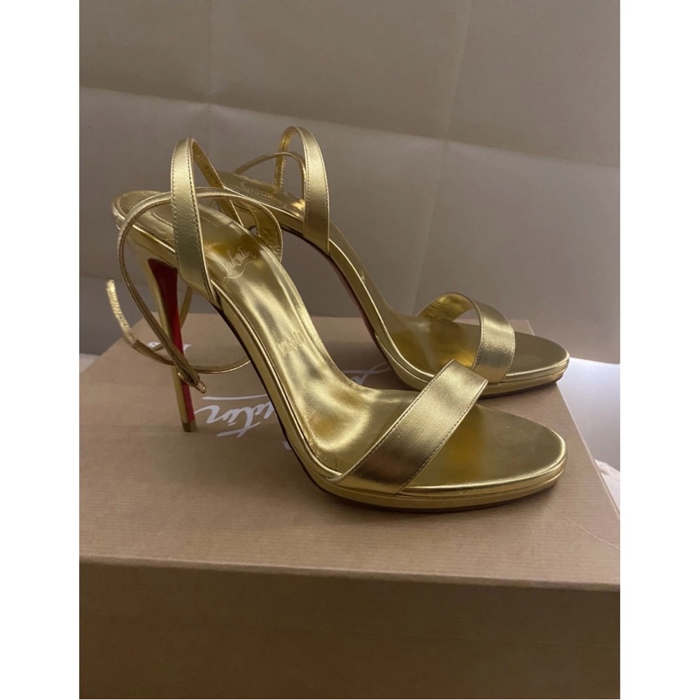 Gold Loubiqueen Louboutin Heels 120 MM size 40